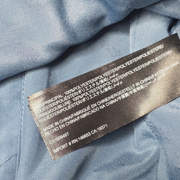 C/Meo Collective Bell Sleeve Blue Crop Dress Top Cold Shoulder Size S - Picture 10 of 10